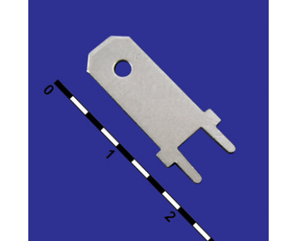 DJ614-6.3, клемма ножевая на плату (6.35x0.8mm)