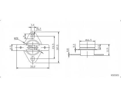 KSD-180 180*C 10A (B-1002)
