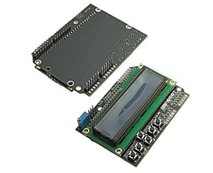 LCD-1602, дисплей символьный LCD с клавиатурой управления, синий