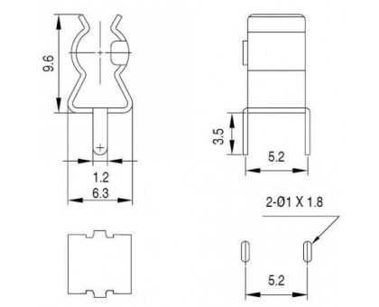 NF-004(FC-001S)Ag, держатель предохранителя, 5х20мм (10А, 250V)